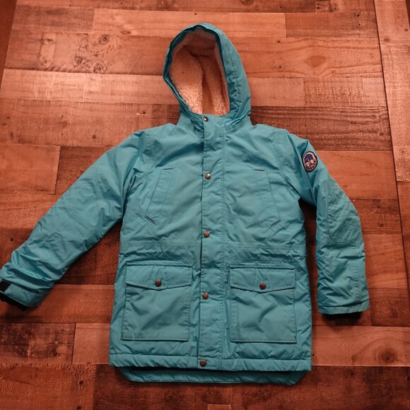Lands' End Expedition Waterproof Winter Down Parka kids medium 10-12 light blue - Picture 1 of 15
